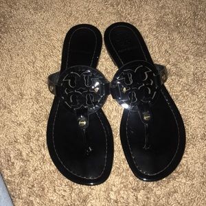 Tory Burch Miller Sandals Patent leather black